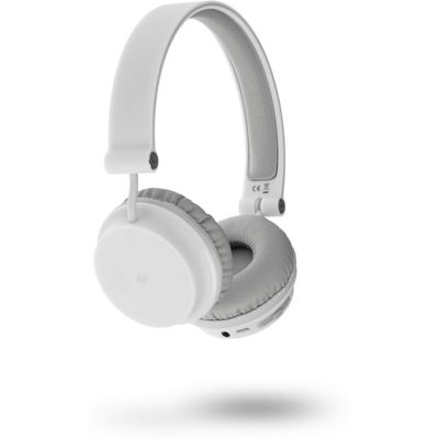 White metro over-ear bluetooth headphones